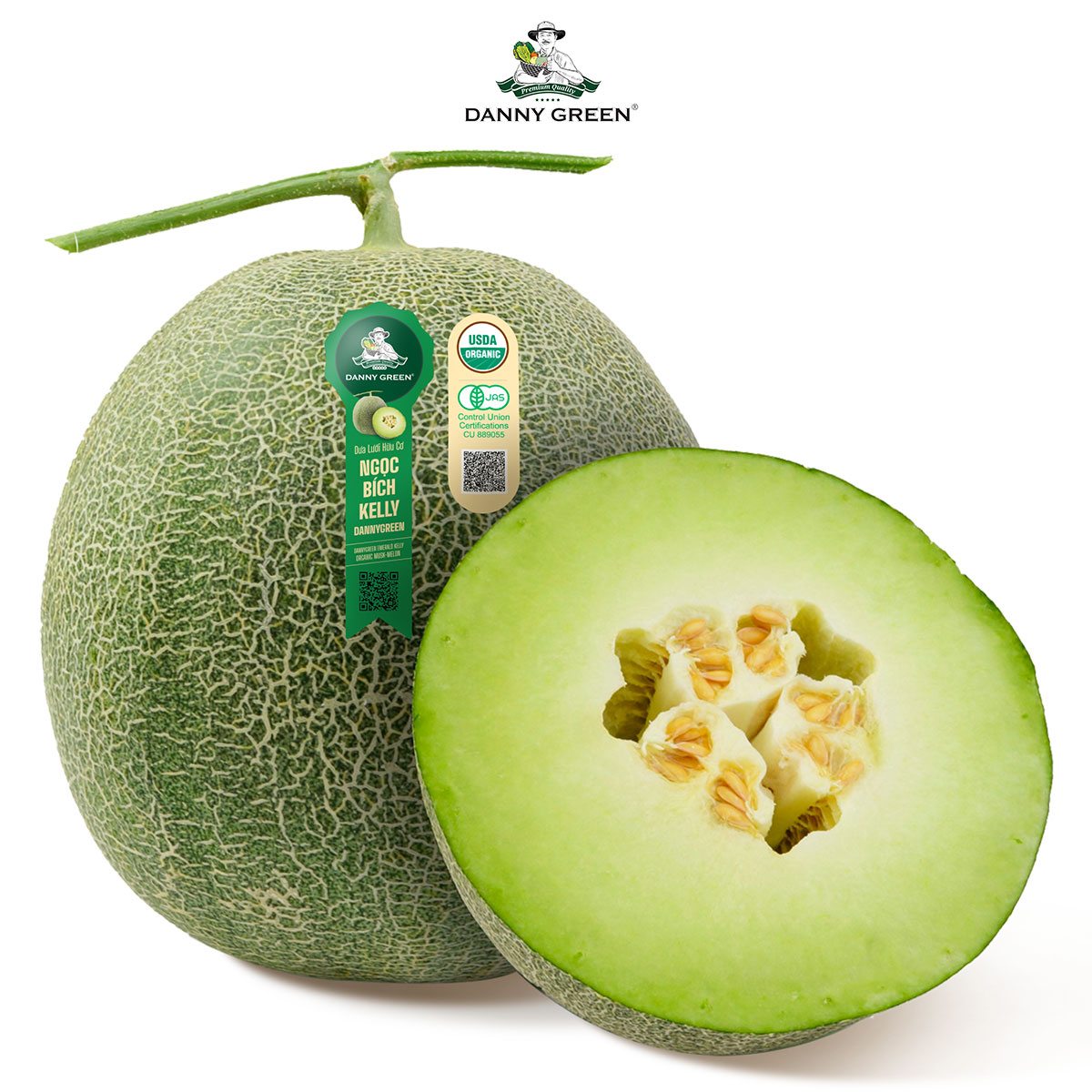 Dưa Lưới Hữu Cơ Ngọc Bích Kelly DannyGreen
