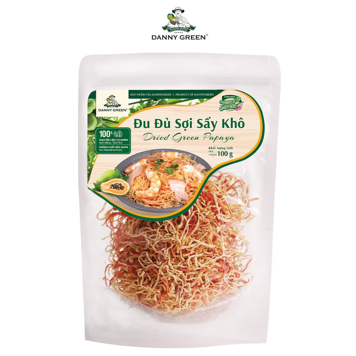 Đu Đủ Sợi Sấy Khô DannyGreen