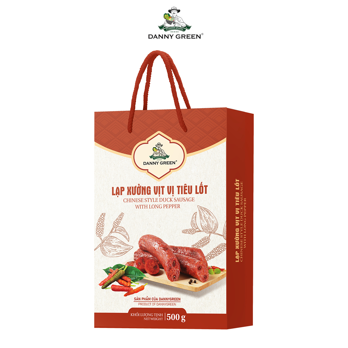 Lạp Xưởng Vịt Vị Tiêu Lốt DannyGreen