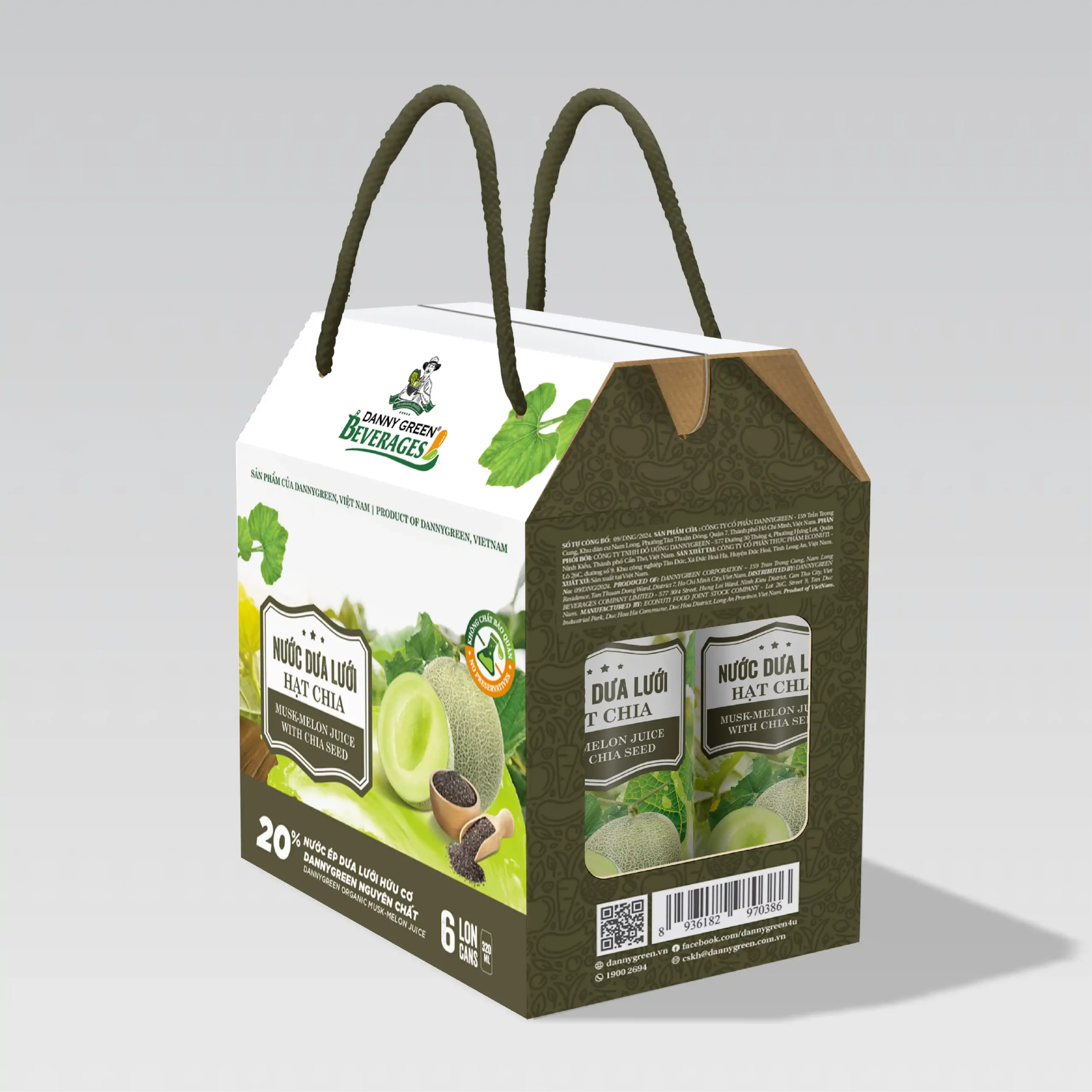 Nước Dưa Lưới Hạt Chia DannyGreen