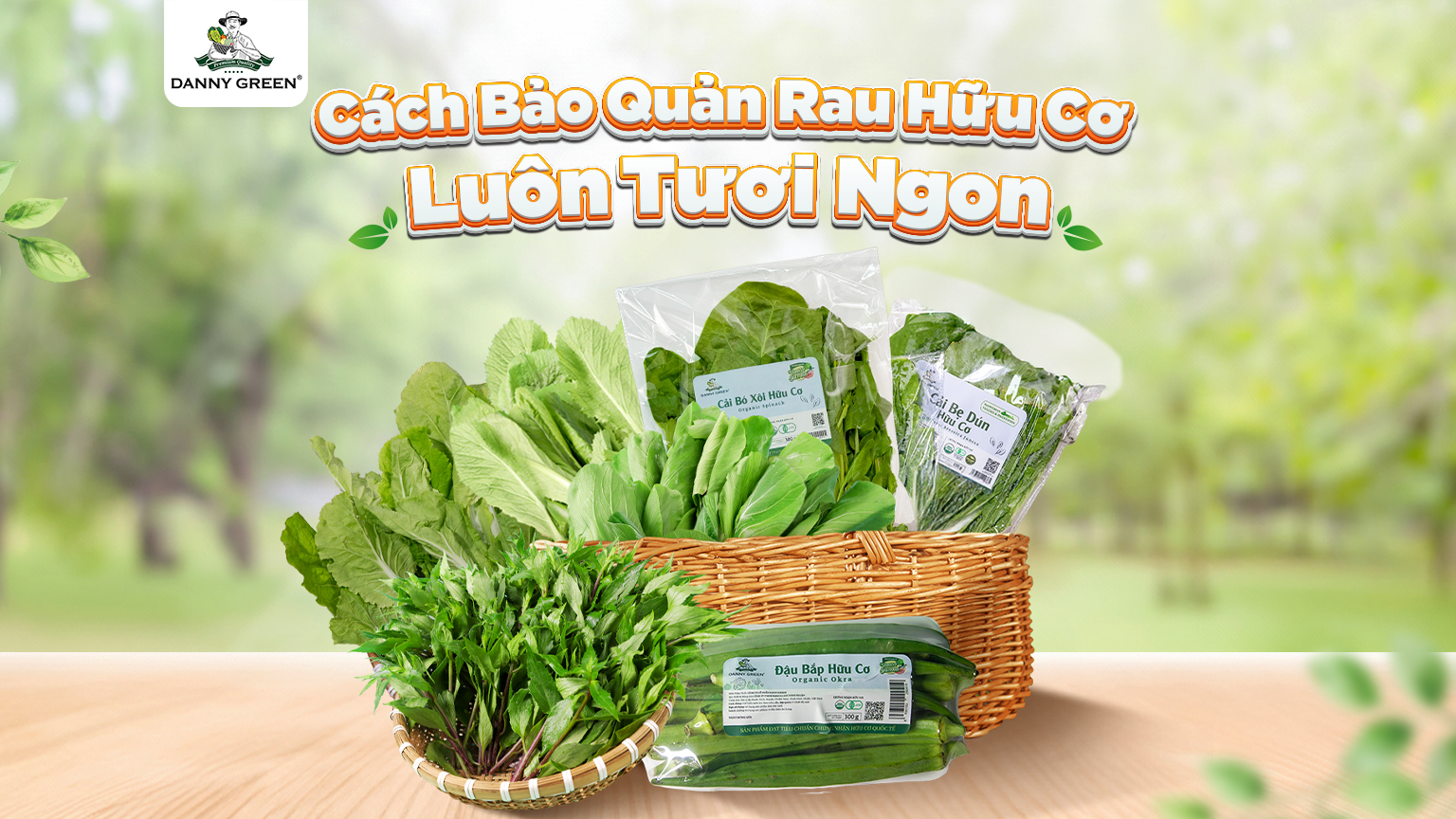 Cách bảo quản rau hữu cơ luôn tươi ngon