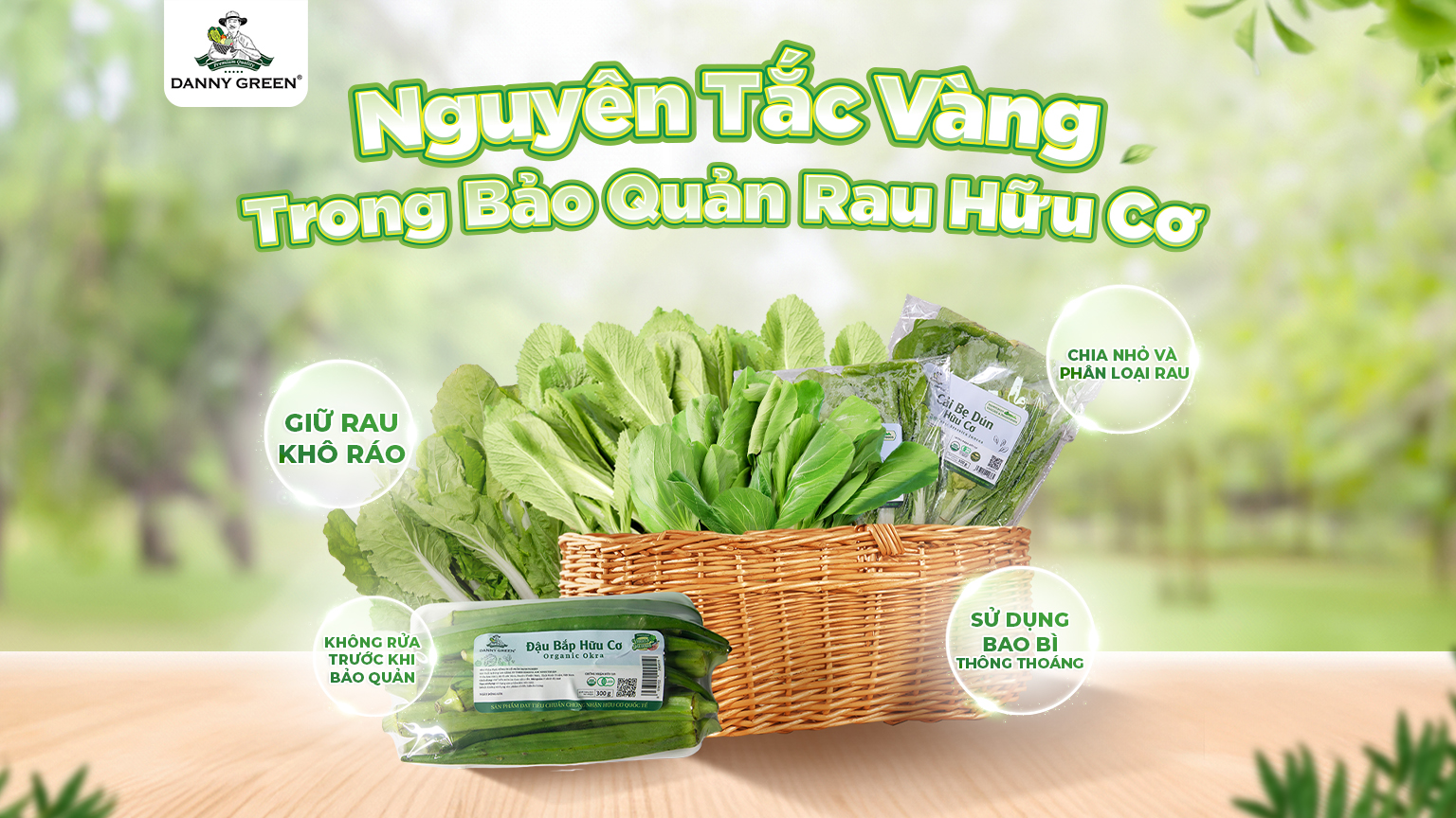 Nguyên tắc vàng trong bảo quản rau hữu cơ