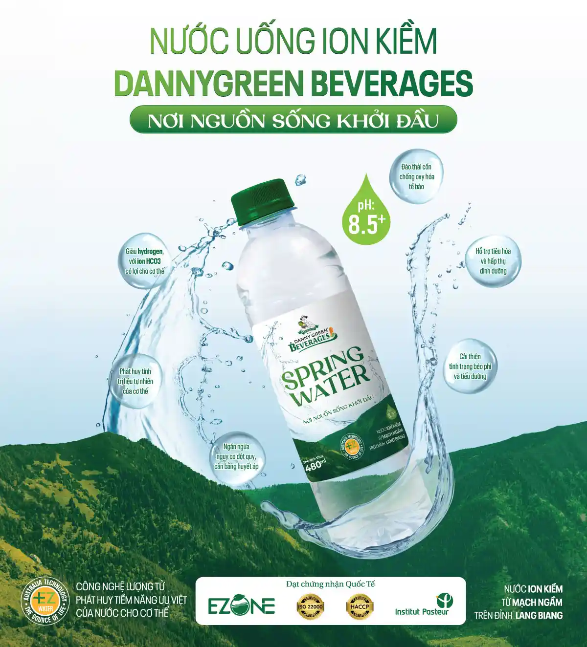 Nước Uống I-on Kiềm DannyGreen Beverages Spring Water