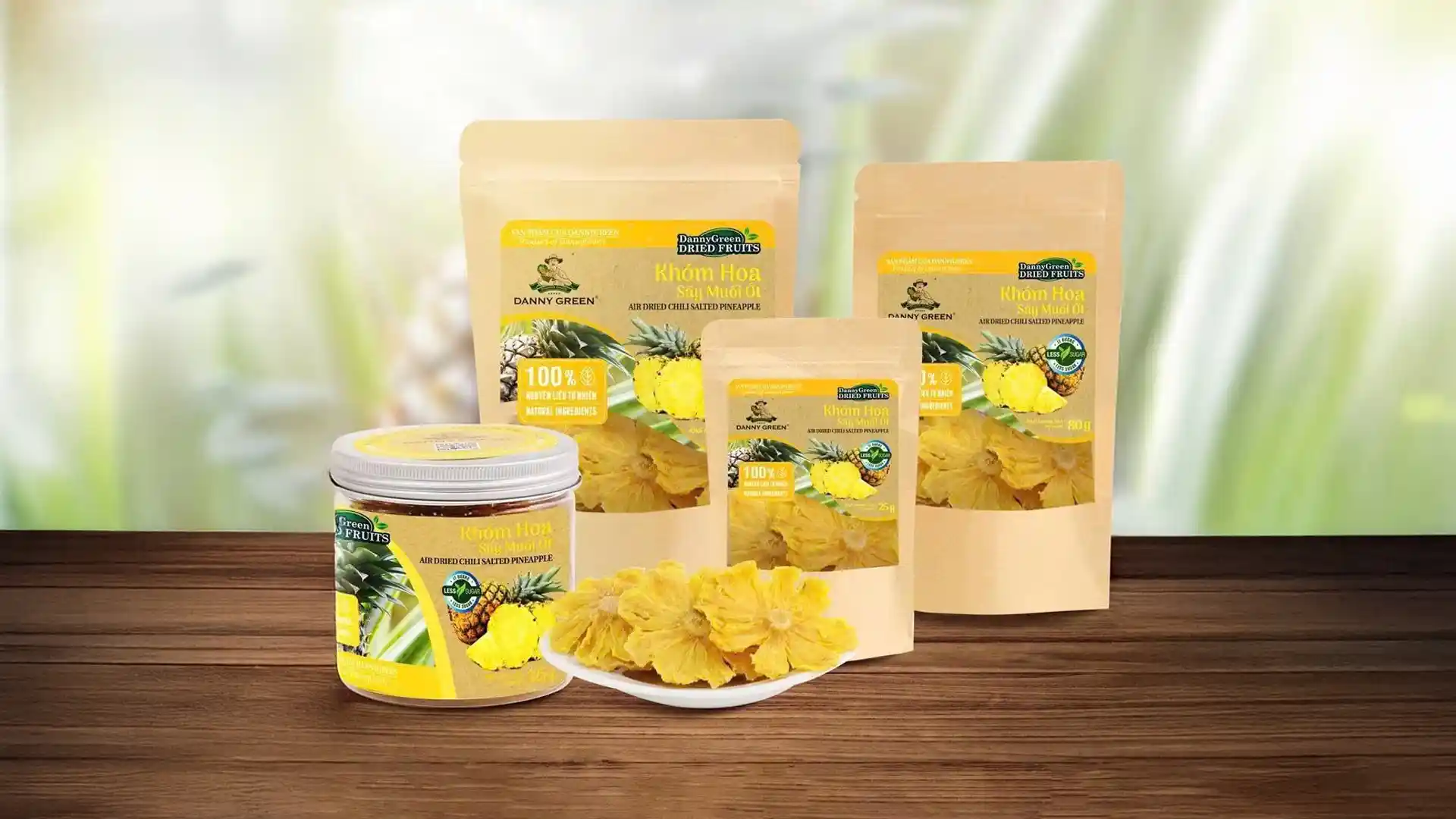 Khóm Hoa Sấy Muối Ớt DannyGreen