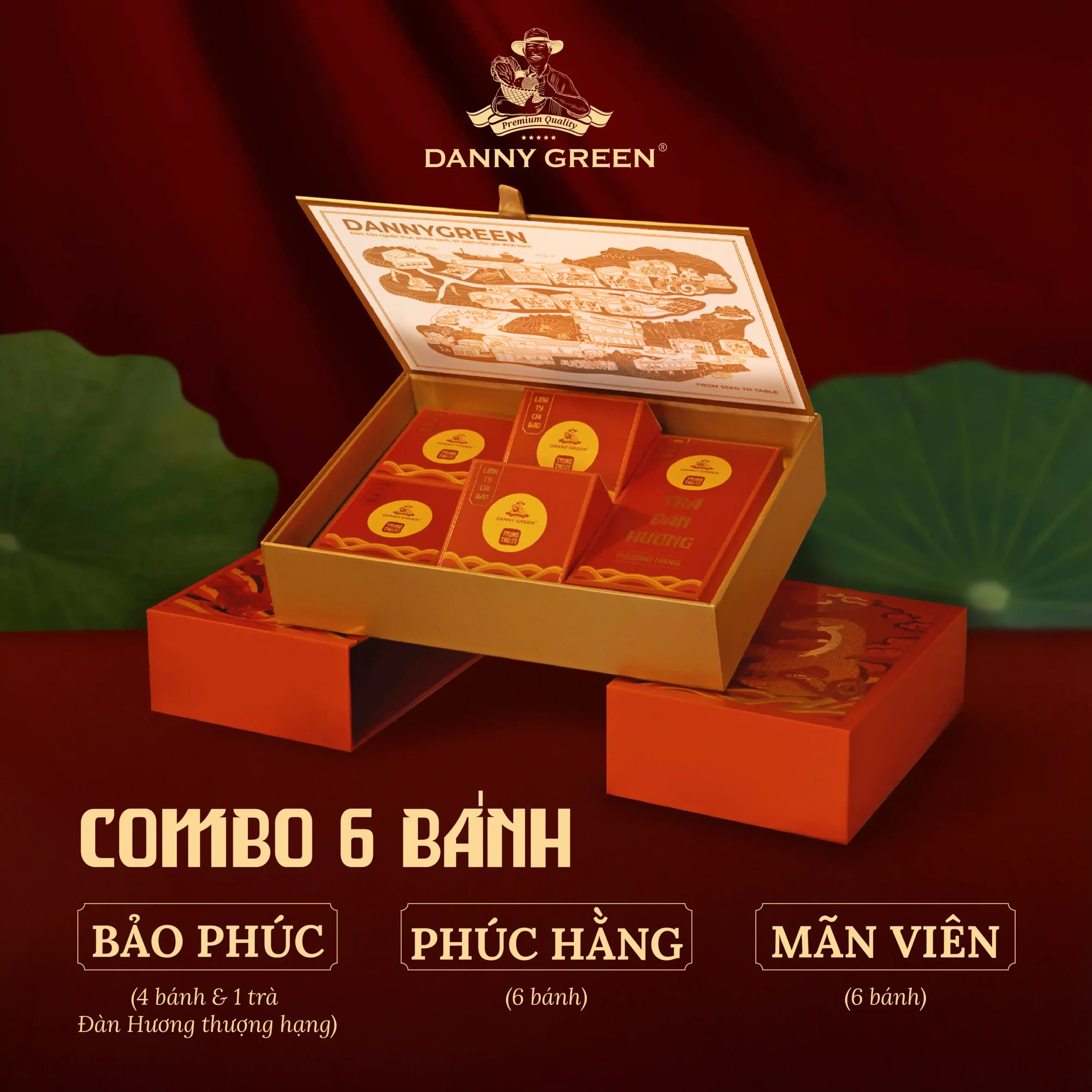 Lễ hộp 6 bánh - Trà Tụ