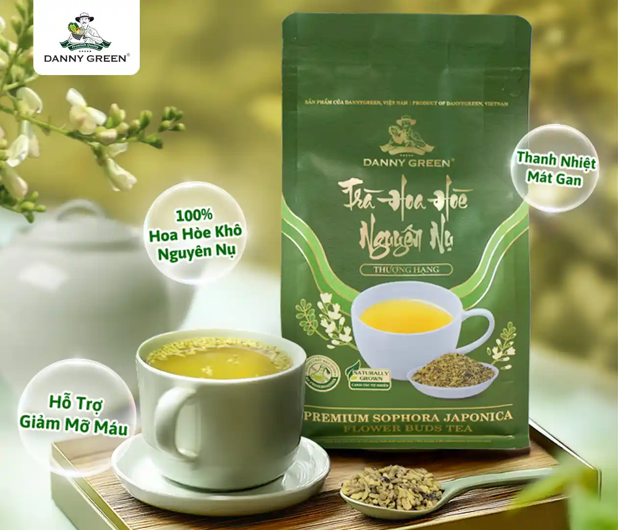Trà Hoa Hòe Nguyên Nụ Thượng Hạng DannyGreen