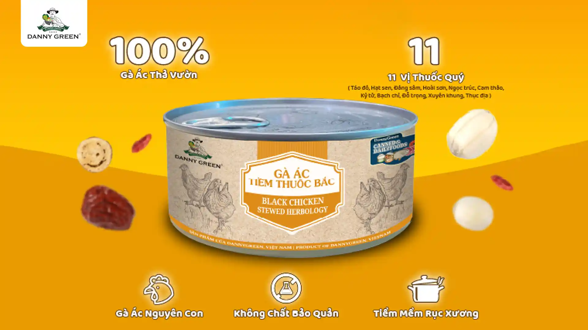 Gà Ác Tiềm Thuốc Bắc DannyGreen