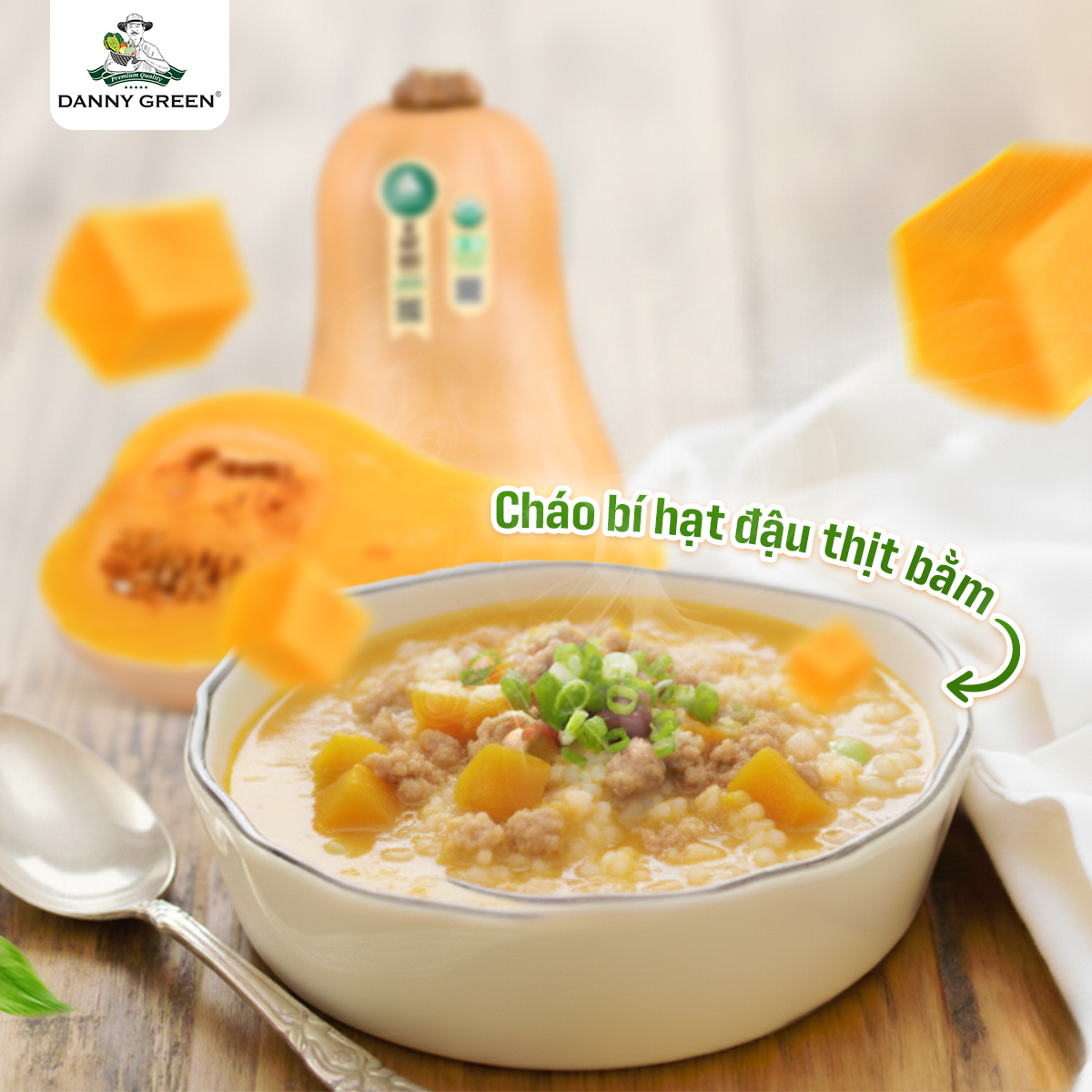 Bí hạt đậu nấu cháo thịt bằm