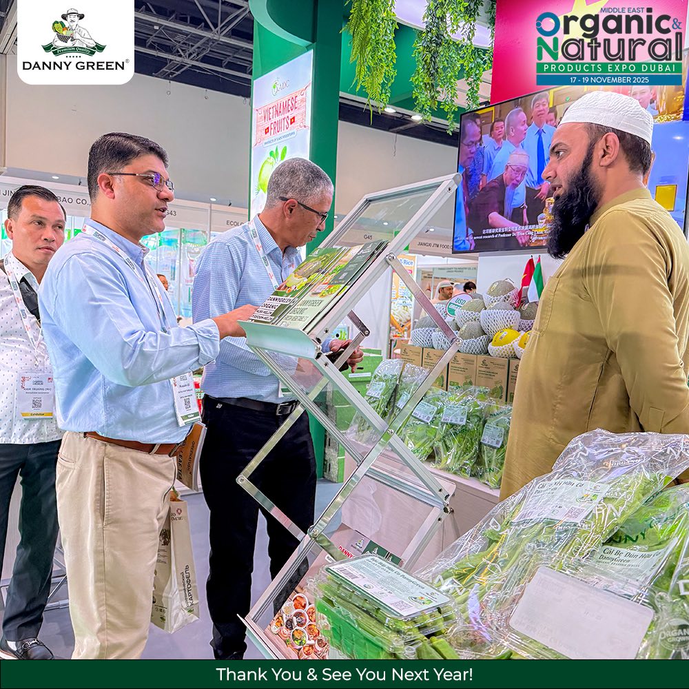 Gian hàng của DannyGreen tại sự kiện Middle East Natural & Organic Expo Dubai 2025